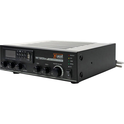 Quest Commercial M120BT Amplificador Mezclador 120W Bluetooth 3 Canales EQ
