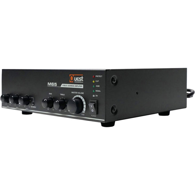 Quest Commercial M65 amplificador y mezclador compacto 65W 3 canales control de tono