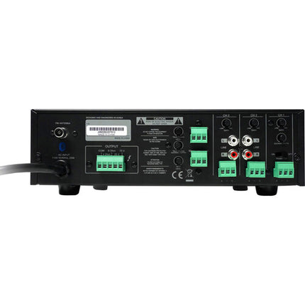Quest Commercial M65bt Amplificador y Mezclador Compacto 65W Bluetooth 3 Canales