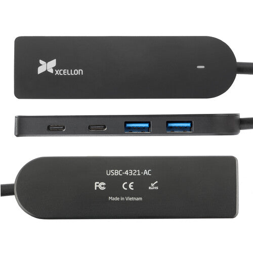Xcellon Hub USB 3.2 Gen 1 4 Puertos Slim Tipo C y A Portátil