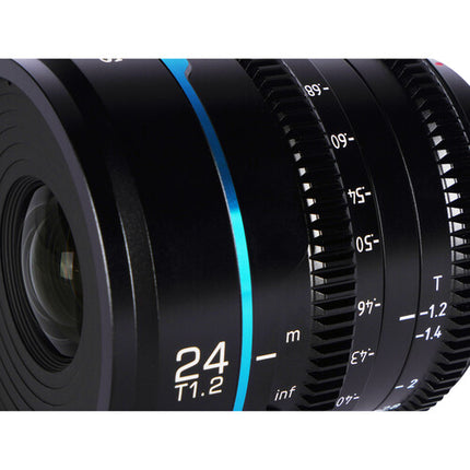 Sirui Night Walker 24mm T1.2 S35 Objetivo Cine Micro Cuatro Tercios Apertura Ultrafast