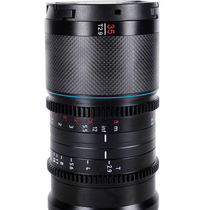 Sirui Saturn 35mm T2.9 Lente Anamórfica Full-Frame Fibra de Carbono 82mm