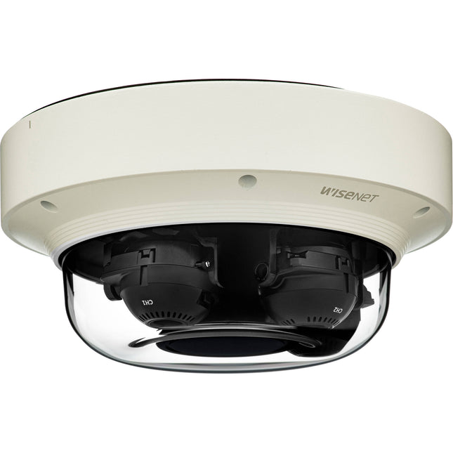 Hanwha Vision PNM-8082VT Cámara Domo Multidireccional 6MP 3 Sensores 3-6mm PoE Exterior IP66 IK10