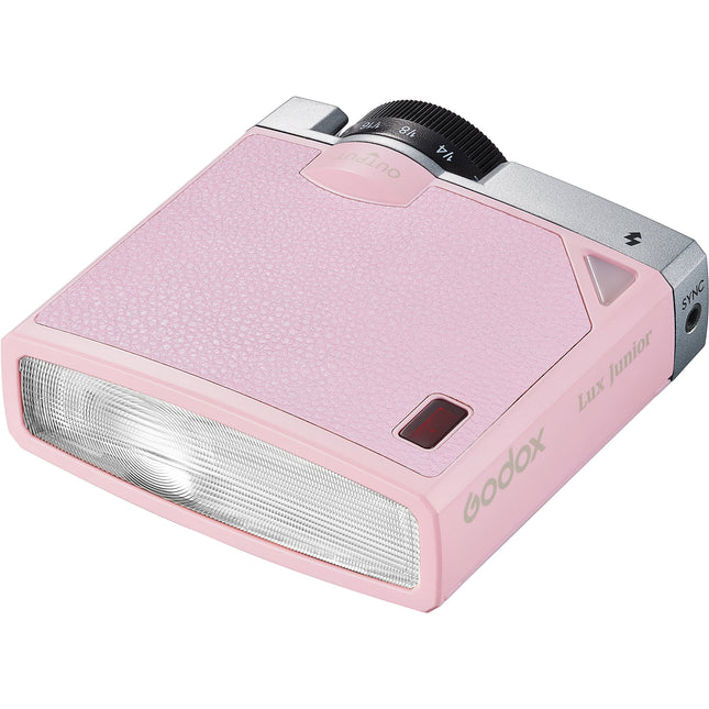 Godox Lux Junior Flash para Cámara Retro Rosa Número Guía 39.4 ISO 100 Cubierta 28mm