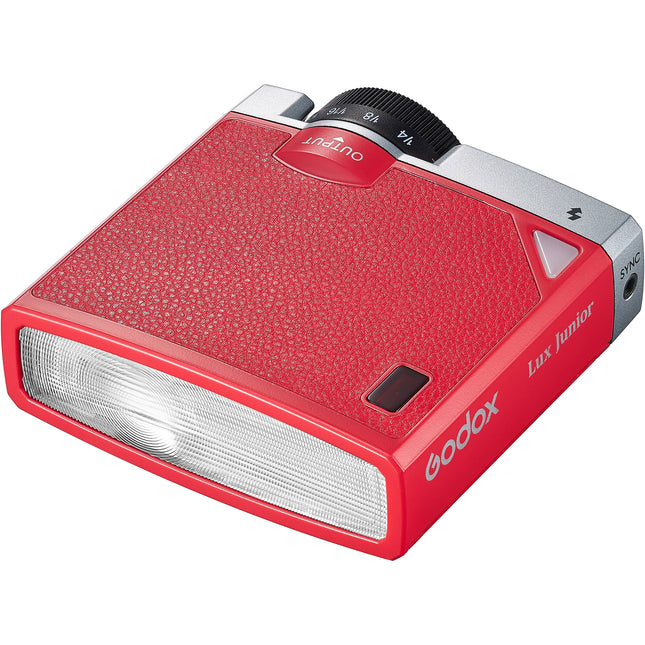 Godox Lux Junior Retro Flash para Cámara Potencia GN39.4 ISO100 28mm Rojo