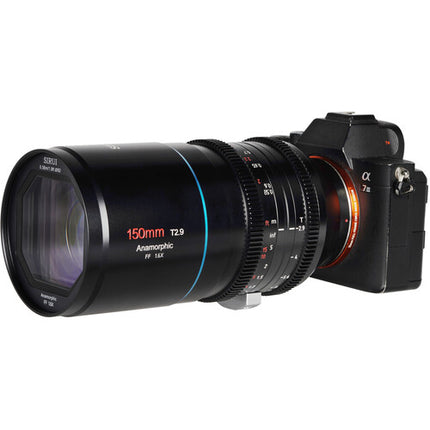 Sirui 150mm T2.9 Lente Anamórfica Full Frame Nikon Z 82mm filtro Oval Bokeh