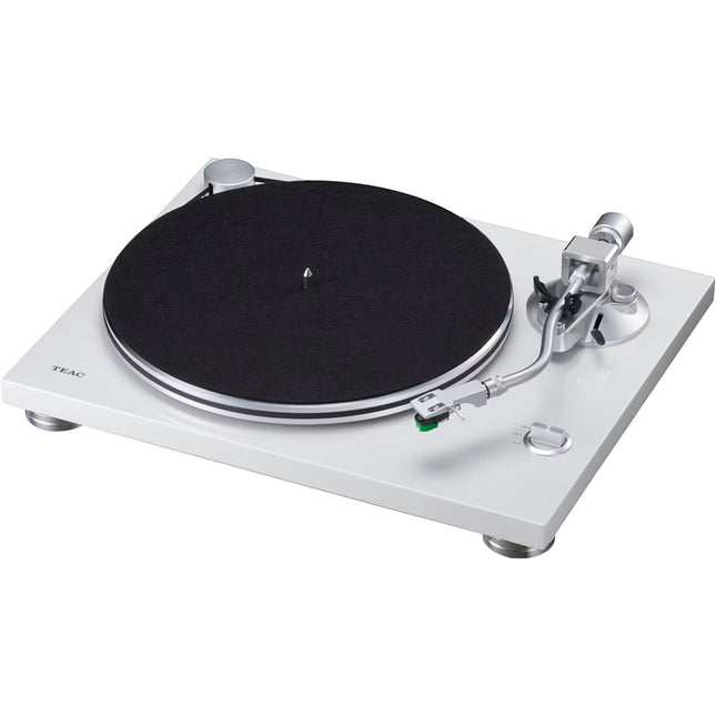 Teac TN-3B-SE Tocadiscos Manual Blanco 33 1/3 y 45 RPM con Cartucho AT-VM95E