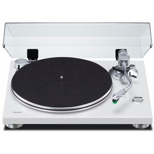 Teac TN-3B-SE Tocadiscos Manual Blanco 33 1/3 y 45 RPM con Cartucho AT-VM95E