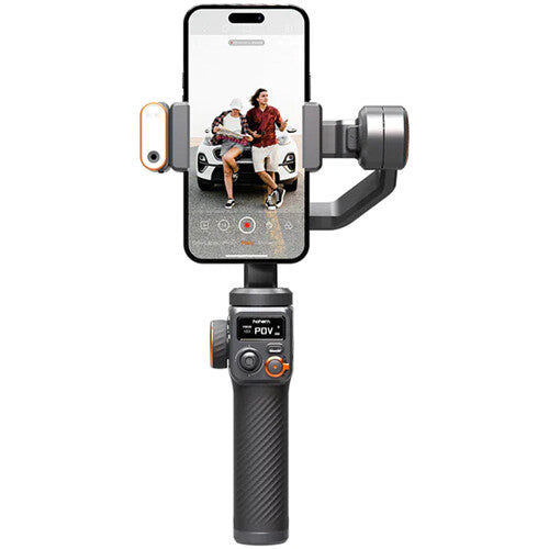 Hohem iSteady M6 estabilizador smartphone 3 ejes sensor AI luz LED portátil