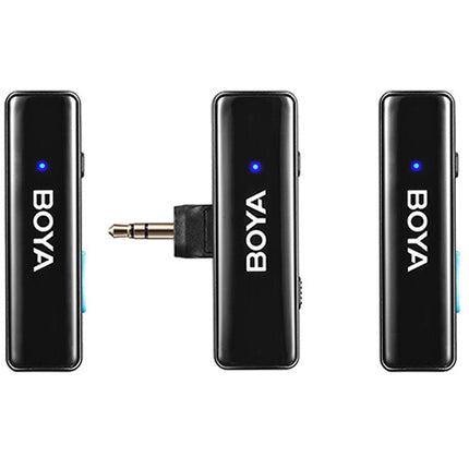 BOYA BOYALINK Sistema de Micrófono Inalámbrico 2 Personas 328' Alcance Conectores Intercambiables