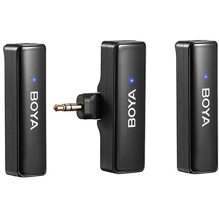 BOYA BOYALINK Sistema de Micrófono Inalámbrico 2 Personas 328' Alcance Conectores Intercambiables