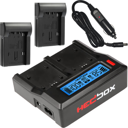 Hedbox RP-DC50 Cargador Dual Digital LCD con Placas NP-FZ100 y Modo Boost