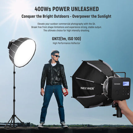 Neewer Q4 TTL Flash Estroboscópico 400Ws Batería de Litio inalámbrico