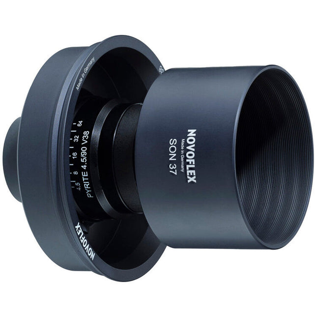 Novoflex Pyrite f/4.5 90mm Objetivo Apochromático con Montura PROV38 y Parasol SON37