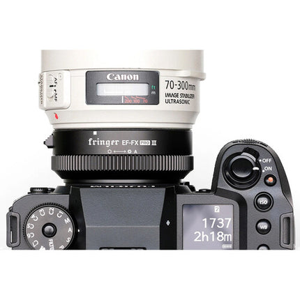 Fringer EF-FX Pro III Adaptador Autofocus para Canon EF a FUJIFILM X con Autoenfoque y Control de Apertura