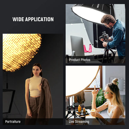 Neewer Parabolic Softbox 47.2" con Montura Bowens Rejilla de Tela