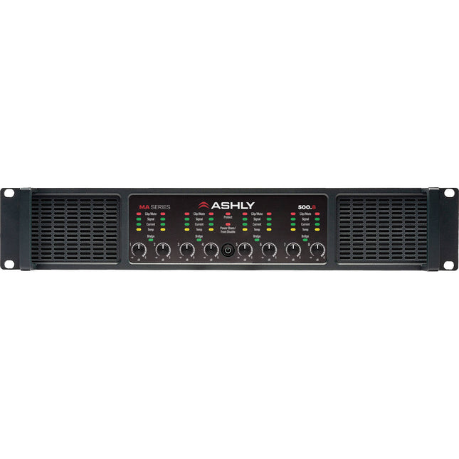 Ashly MA500.8 Amplificador de Instalación 8 Canales 500W 80Hz HPF