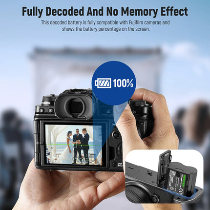 Neewer Cargador Dual de Baterías con 2 NP-W235 2400mAh 8.4V USB-C