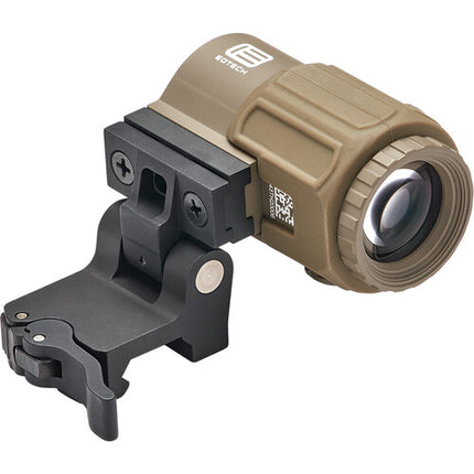 EOTech Micro 3x Magnificador con Montura QD Fácil Desmontaje y 2.6 Pulg Ojo Relieve Tan