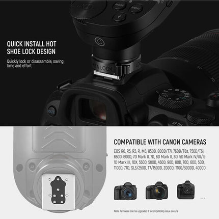 Neewer QPRO-C Disparador Inalámbrico TTL para Canon Alcance 100m 32 Canales