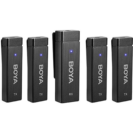 BOYA BY-W4 Sistema de Micrófono Inalámbrico 4 Personas 7 Horas Batería