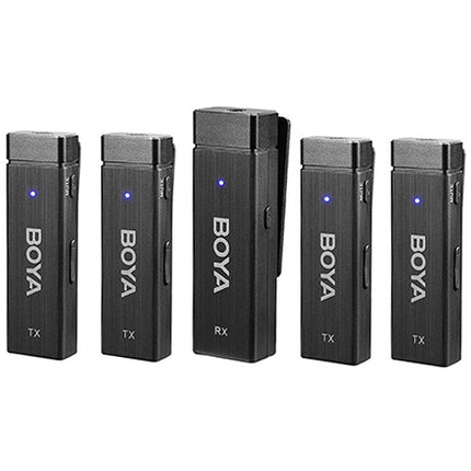 BOYA BY-W4 Sistema de Micrófono Inalámbrico 4 Personas 7 Horas Batería