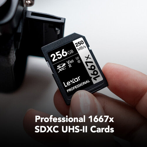 Lexar 256GB Professional 1667x Tarjeta de Memoria SDXC UHS-II 2-Pack
