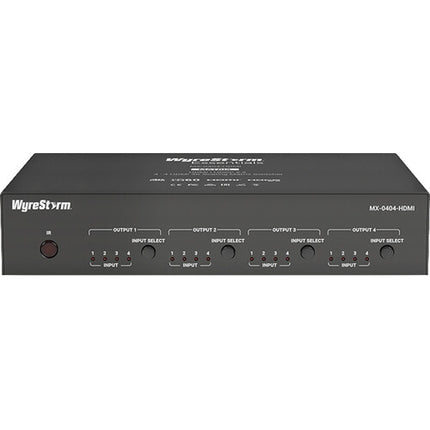 WyreStorm MX-0404-HDMI Matriz HDMI 4x4 4K60 HDR con Audio De-Embedding 18 Gb/s 5.1 S/PDIF