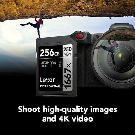 Lexar 256GB Professional 1667x Tarjeta de Memoria SDXC UHS-II 250 MB/s Lectura 120 MB/s Escritura