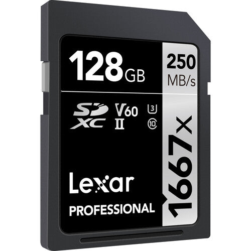 Lexar 128GB Professional 1667x Tarjeta de Memoria SDXC UHS-II 250MB/s lectura 120MB/s escritura