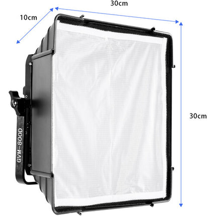 GVM Softbox 500 para luces LED RGB 11 x 11 pulgadas con rejilla Honeycomb