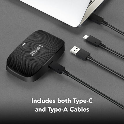 Lexar Professional Lector de Tarjetas CFexpress Tipo B y SD UHS-II USB 3.2 Gen 2 10 Gb/s con Cable USB-C a USB-A/C