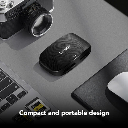 Lexar Professional Lector de Tarjetas CFexpress Tipo B y SD UHS-II USB 3.2 Gen 2 10 Gb/s con Cable USB-C a USB-A/C