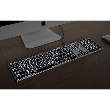 KB Covers Large Print Teclado Retroiluminado Pro de Aluminio Mac Ultrafino