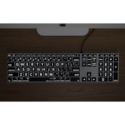 KB Covers Large Print Teclado Retroiluminado Pro de Aluminio Mac Ultrafino