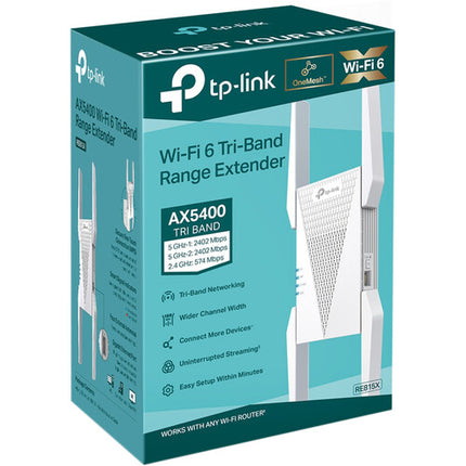 TP-Link RE815X Extensor de Red Wi-Fi 6 Tri Banda AX5400 5378 Mbps