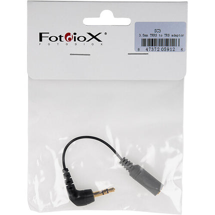 FotodioX SC3 Adaptador Cable 3.5mm TRRS a TRS 4.5" Blindado Oros Plated