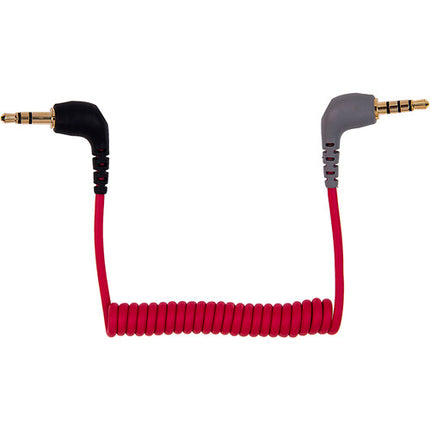 FotodioX SC7 Cable en Espiral 3.5mm TRS a TRRS Extensible 2.4 a 20.5 Pulgadas