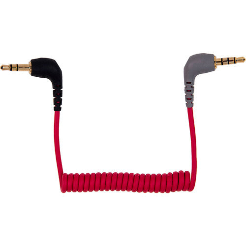FotodioX SC7 Cable en Espiral 3.5mm TRS a TRRS Extensible 2.4 a 20.5 Pulgadas
