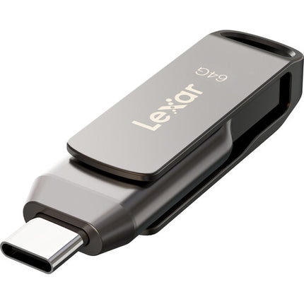 Lexar JumpDrive Dual Drive D400 64GB USB 3.2 Gen 1 USB-C USB-A 130MB/s