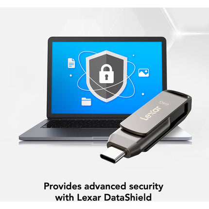 Lexar JumpDrive Dual Drive D400 64GB USB 3.2 Gen 1 USB-C USB-A 130MB/s