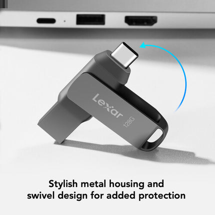 Lexar JumpDrive Dual Drive D400 USB 3.2 Gen 1 256GB 130 MB/s almacenamiento portátil