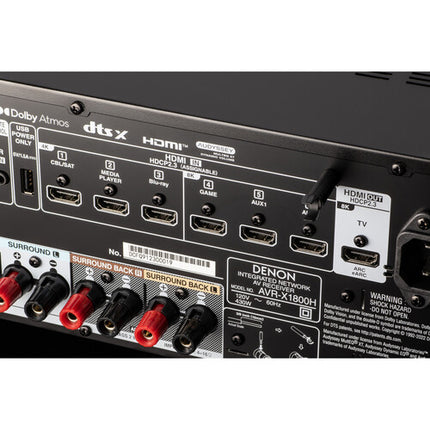 Denon X-Series AVR-X1800H receptor AV red 7.2 canales 8K60 HDMI 6 entradas