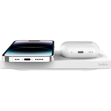Belkin BoostCharge Pro 2 en 1 Cargador inalámbrico 20W Blanco USB-C PD 3.0
