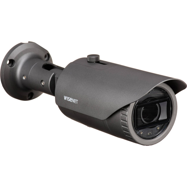 Hanwha Vision Wisenet Q Series QNO-6082R1 Cámara Bala IP 2MP 1080p Visión Nocturna 98ft Lens Motorized 3.2-10mm