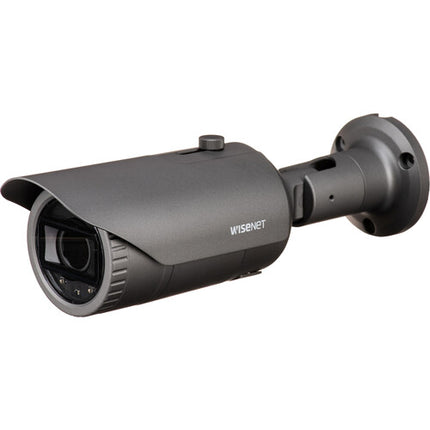Hanwha Vision Wisenet Q Series QNO-6082R1 Cámara Bala IP 2MP 1080p Visión Nocturna 98ft Lens Motorized 3.2-10mm