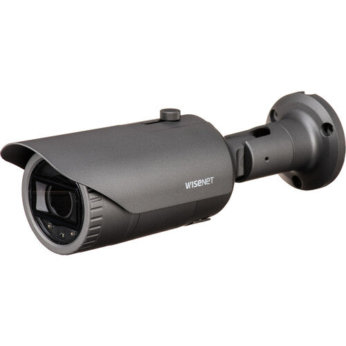 Hanwha Vision Wisenet Q Series QNO-6082R1 Cámara Bala IP 2MP 1080p Visión Nocturna 98ft Lens Motorized 3.2-10mm