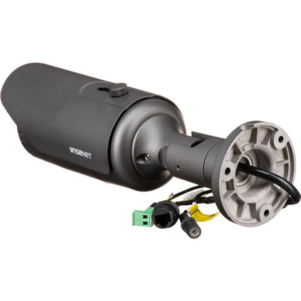 Hanwha Vision Wisenet Q Series QNO-6082R1 Cámara Bala IP 2MP 1080p Visión Nocturna 98ft Lens Motorized 3.2-10mm