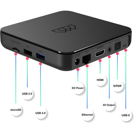 Translite Global TL-4KBR Reproductor Multimedia Android 4K UHD HDR Wi-Fi Bluetooth