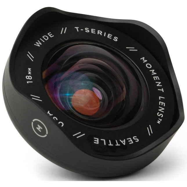 Moment 18mm Wide T-Series objetivo móvil 18mm longitud focal 100° ángulo visión 2.75" enfoque mínimo